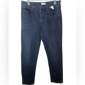 Nicole Miller 26” Inseam TRIBECA Deep Indigo Mid-Rise Skinny Ankle Jeans size 10